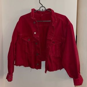 Red brandy Melville jean jacket